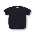 5222H Flat Seam Heavyweight Loopwheeled Henley T-Shirt 8.4oz
