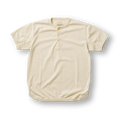 5222H Flat Seam Heavyweight Loopwheeled Henley T-Shirt 8.4oz Ecru
