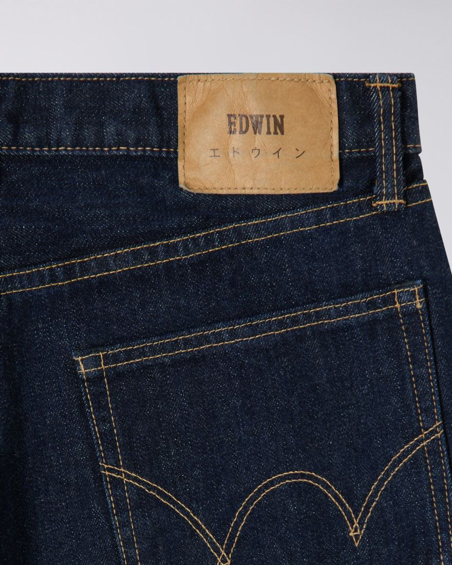 Loose Fit Blue Rinsed Jeans