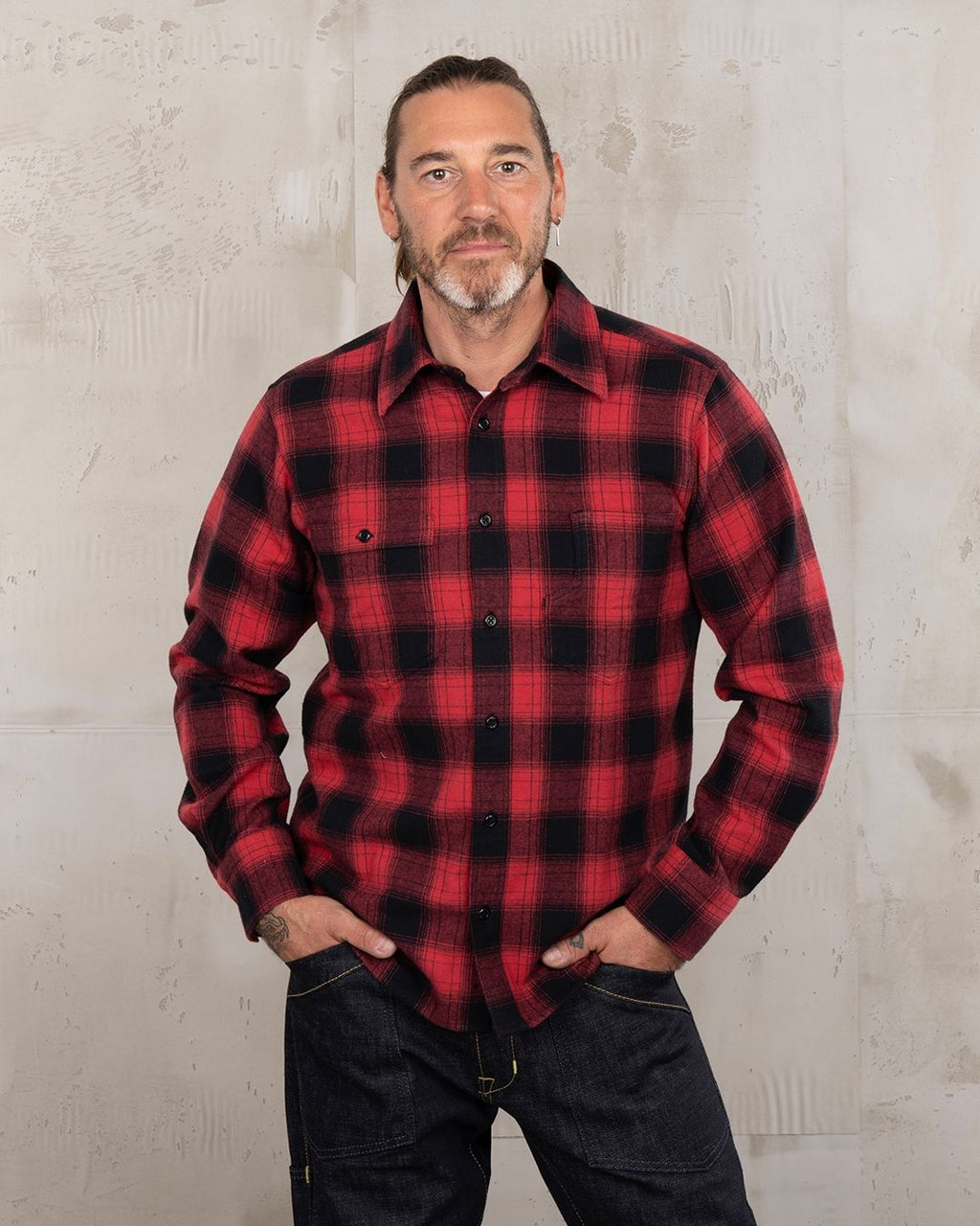 1937 Roamer Checkered Shirt Red