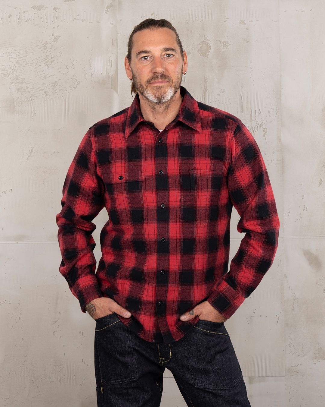 1937 Roamer Checkered Shirt Red