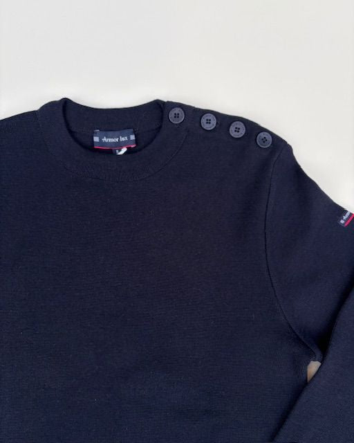 Fisherman Merino Jumper Navy