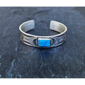 925 Silver Turquoise Bracelet Sun Rays