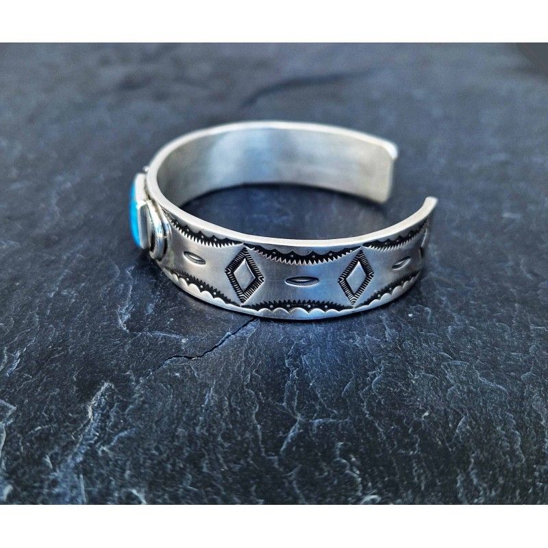 925 Silver Turquoise Bracelet Sun Rays