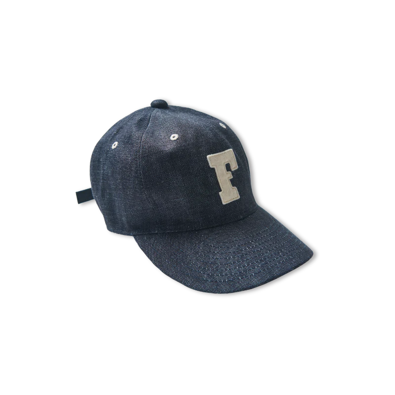 6843 - 6 Panel Denim Baseball 'F' Cap