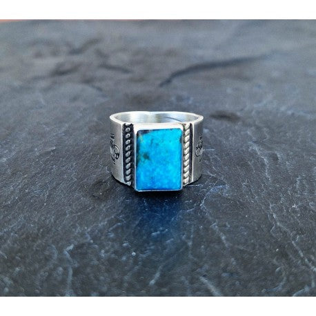 925 Silver Turquoise Ring "Lasso"