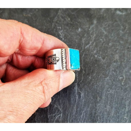 925 Silver Turquoise Ring "Lasso"