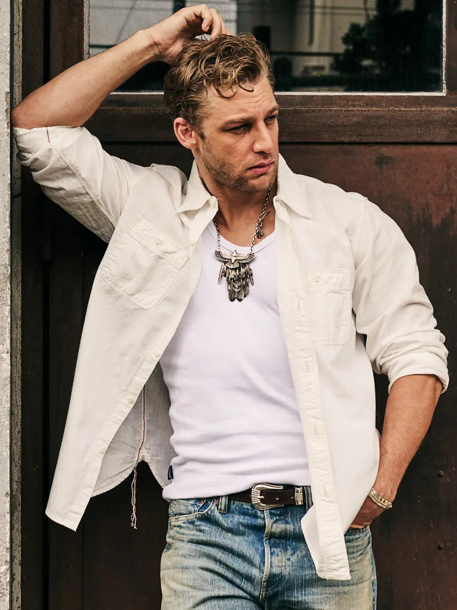 Chambray Work Shirt White