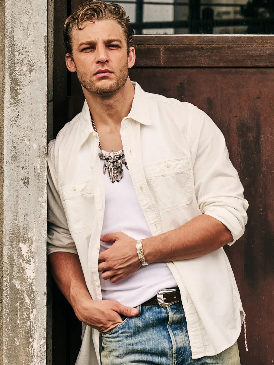 Chambray Work Shirt White