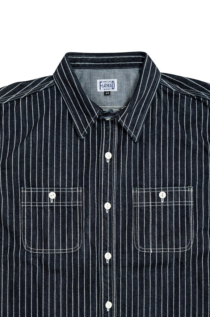 10oz Indigo Wabash Slub Denim Work Shirt