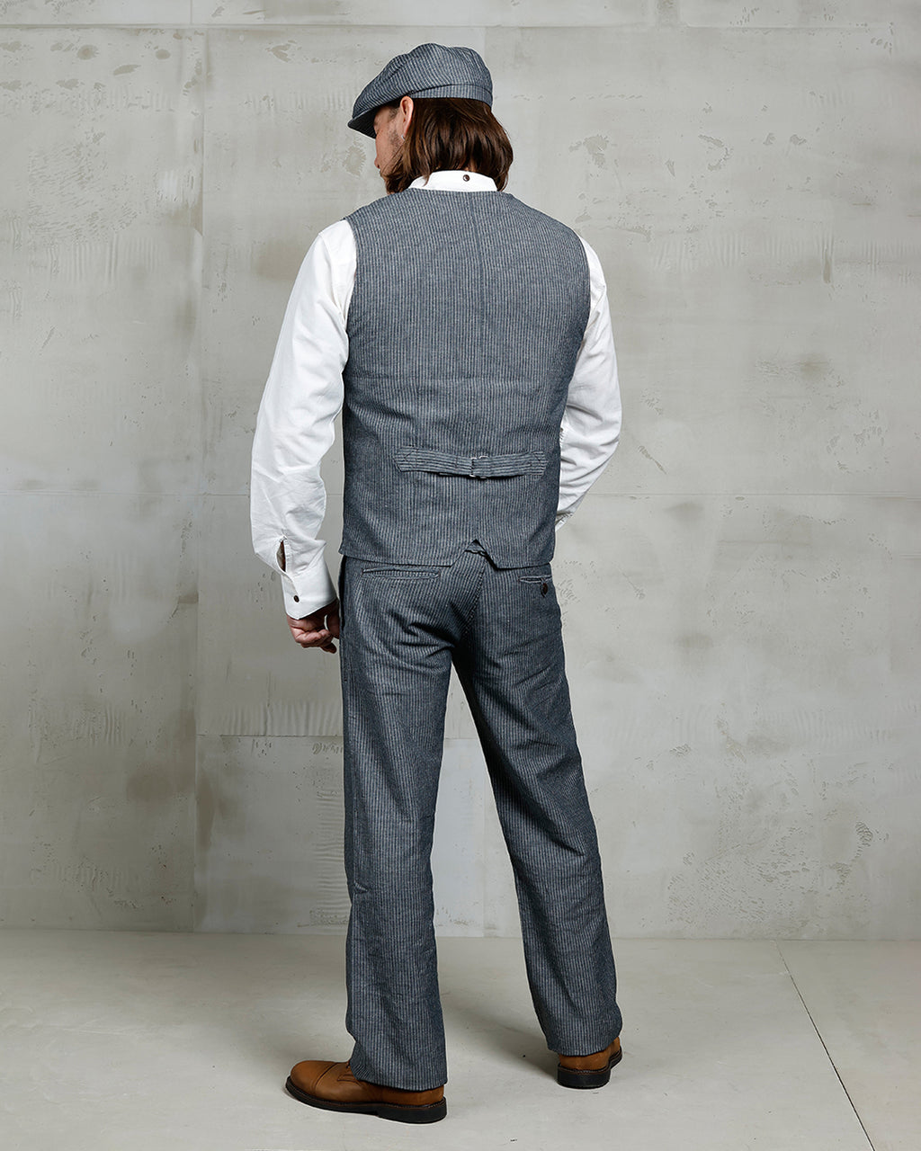 1942 Hunting Pant Grey Striped Linen