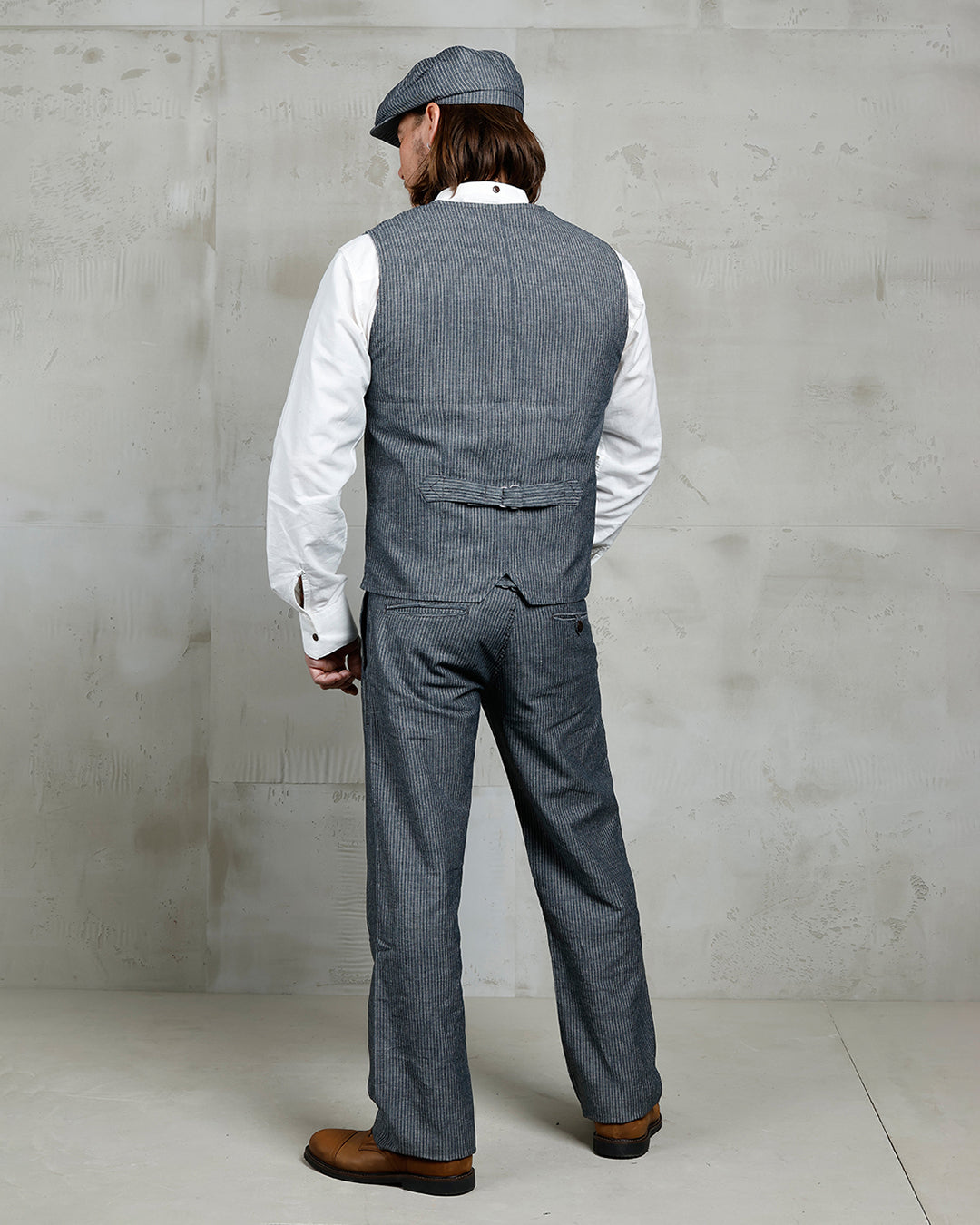 1942 Hunting Pant Grey Striped Linen