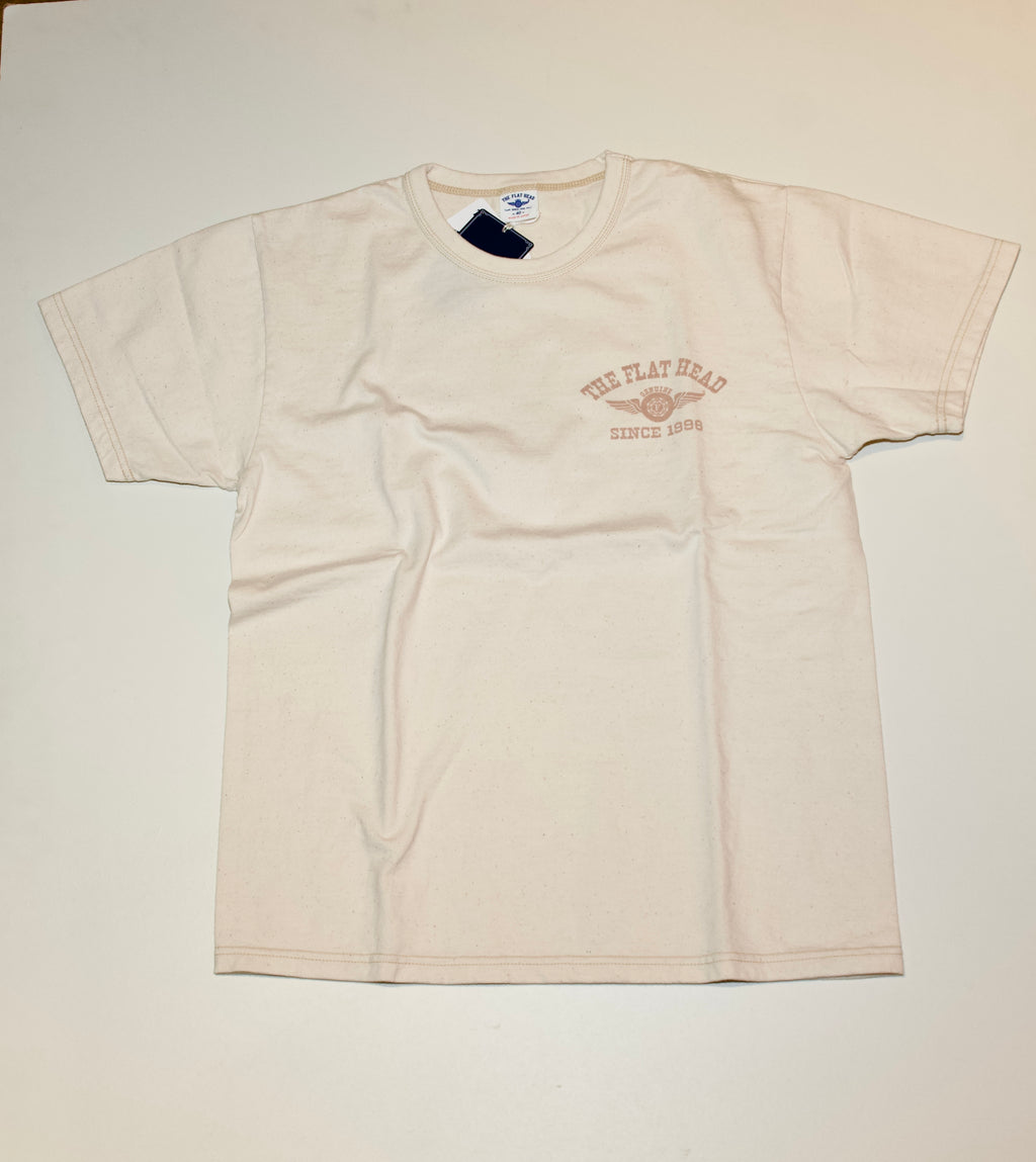 Loopwheeled Heavyweight Flying Weel T-Shirt Off White