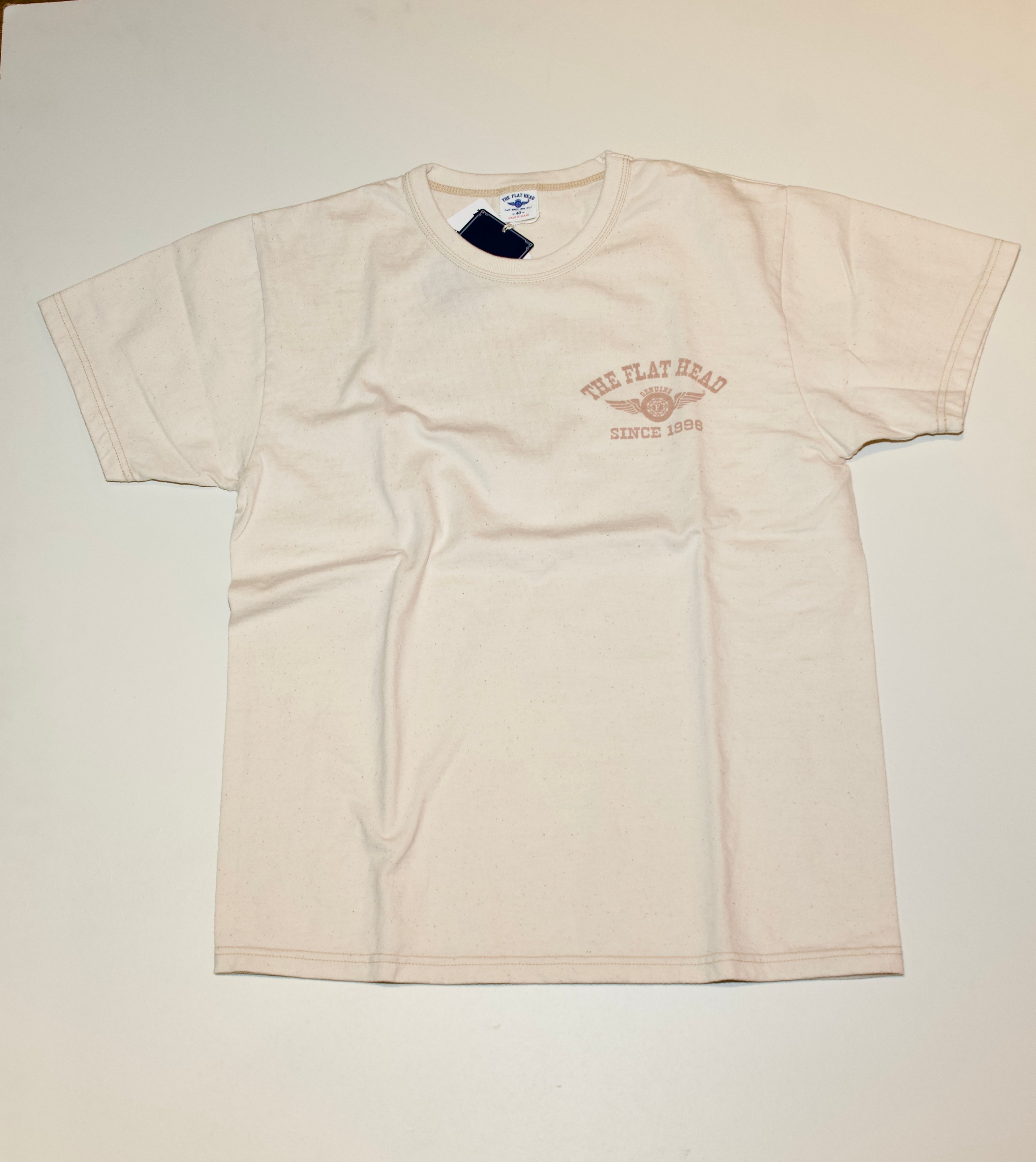 Loopwheeled Heavyweight Flying Weel T-Shirt Off White