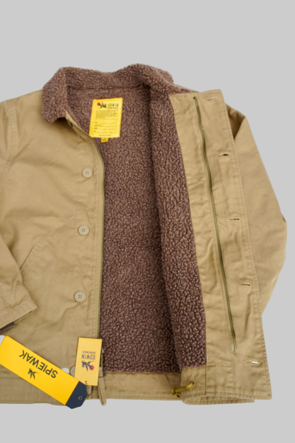 Deck Jacket Khaki Stone Washed