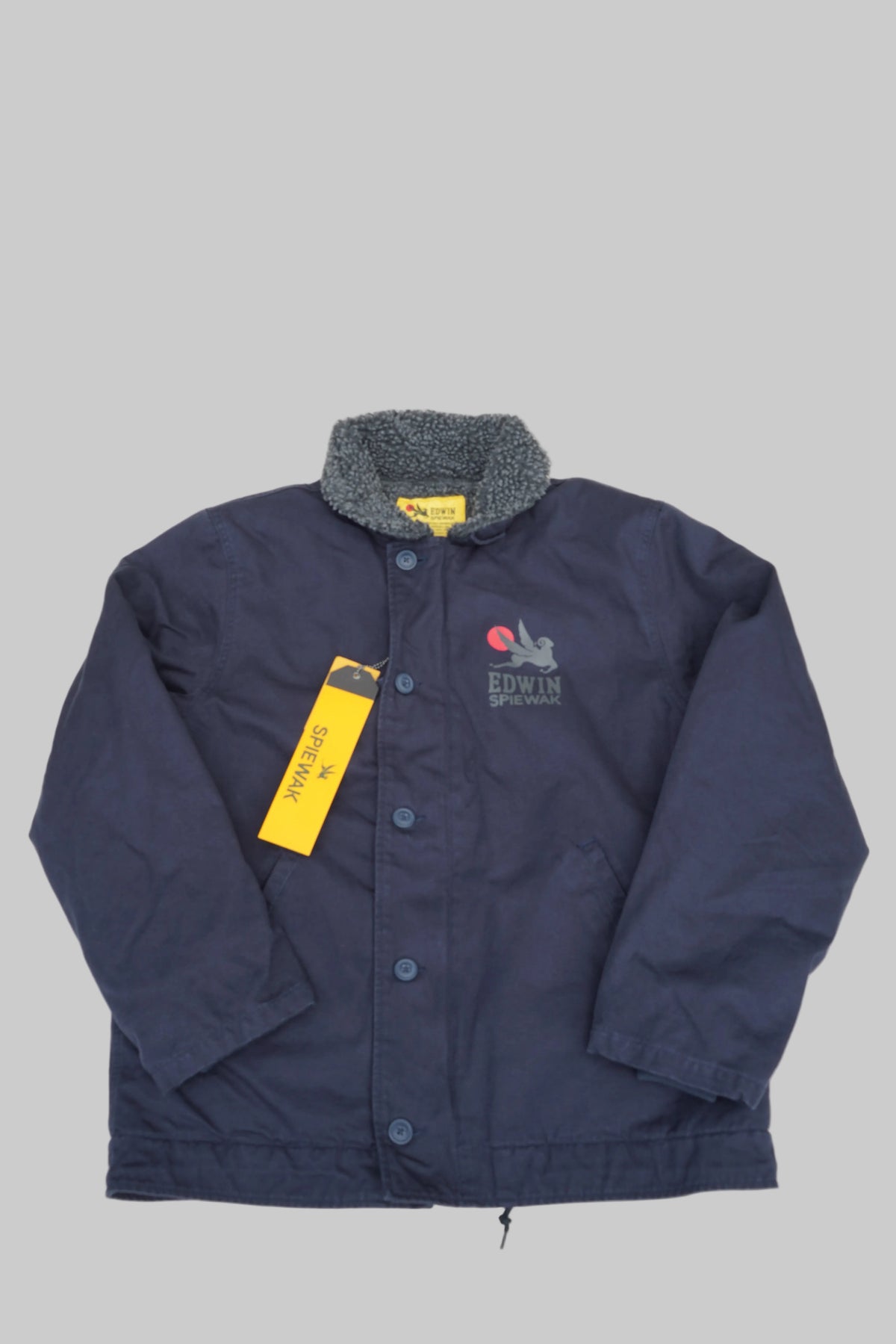 Deck Jacket Navy Stone Washed