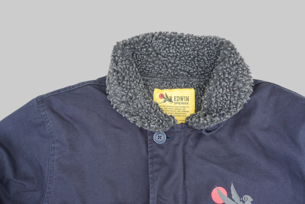 Deck Jacket Navy Stone Washed