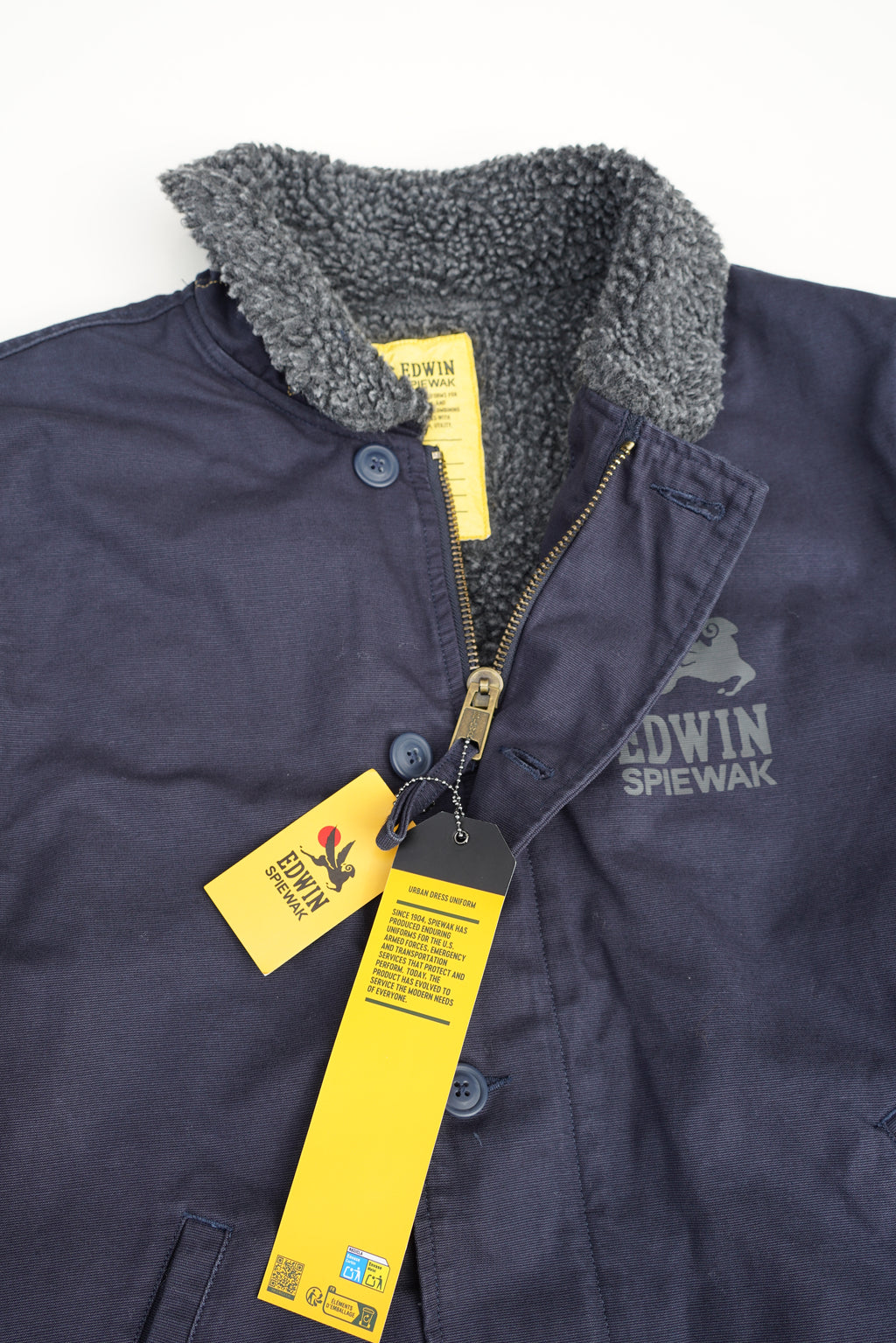 Deck Jacket Navy Stone Washed