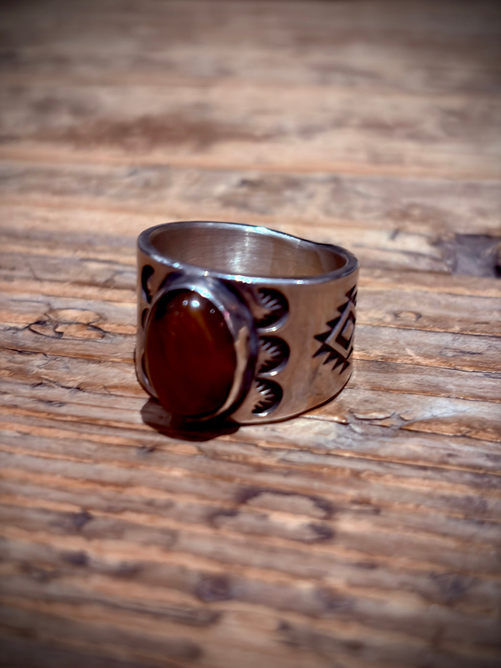925 Silver Tiger Eye Ovale Ring
