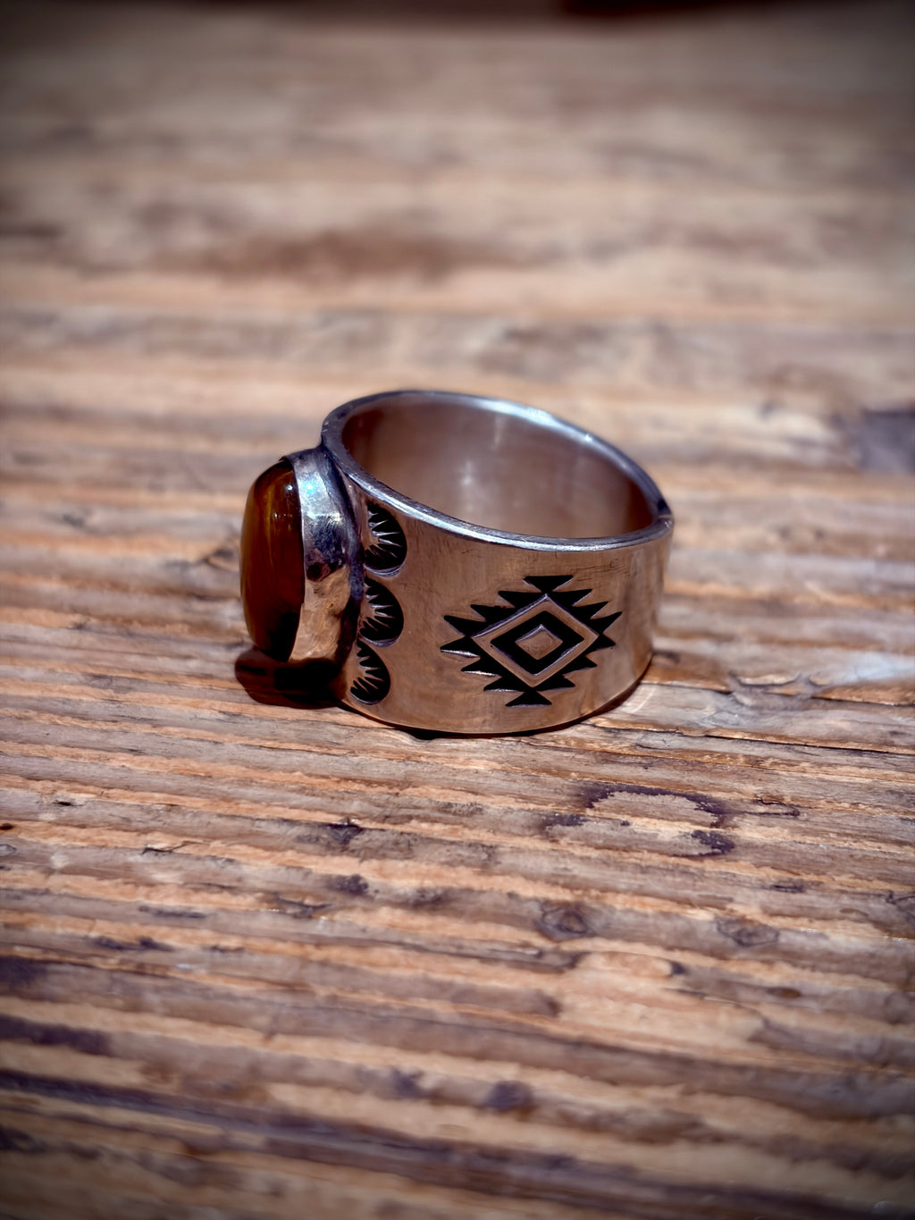 925 Silver Tiger Eye Ovale Ring