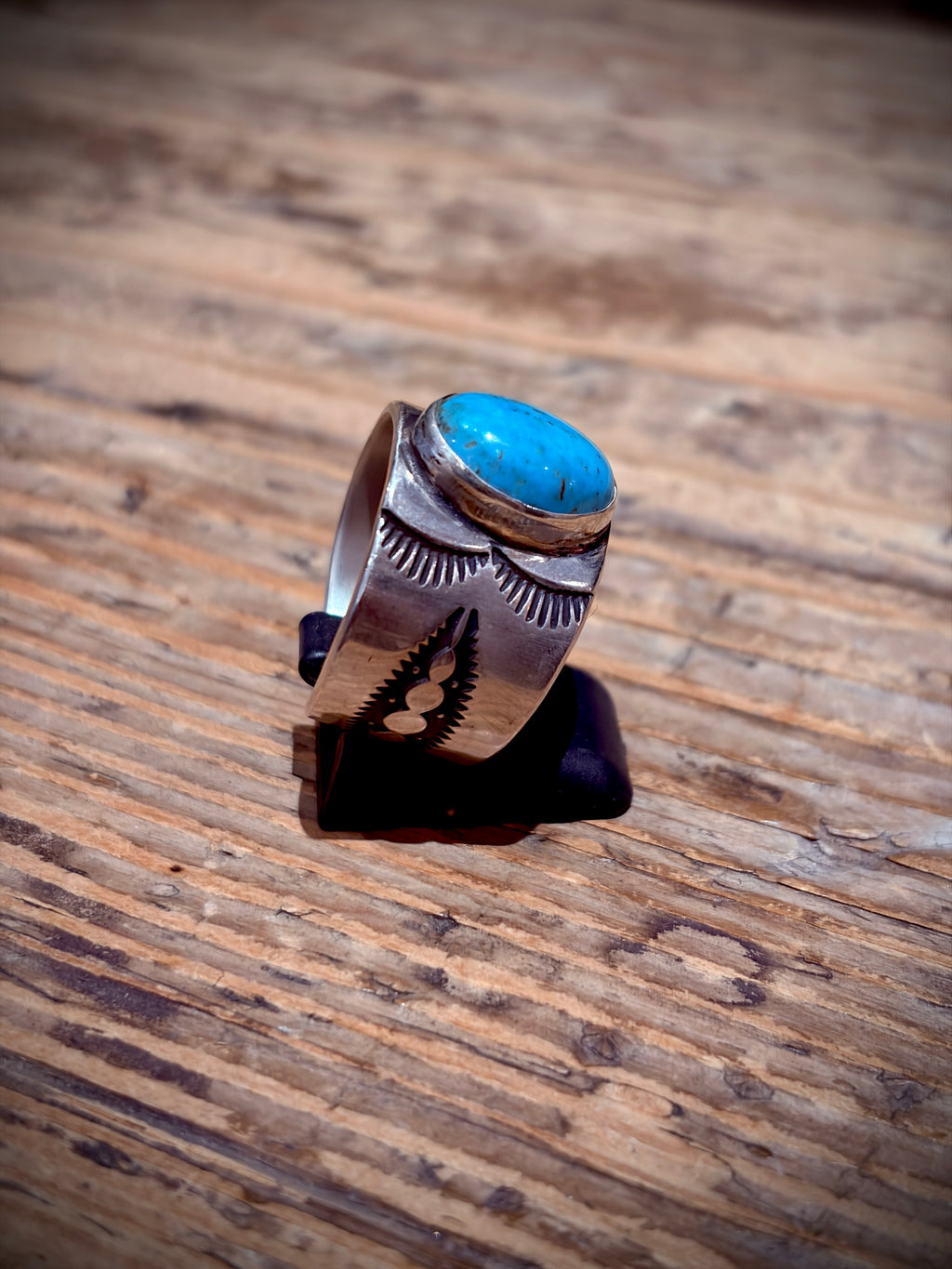925 Silver Turquoise Sun Rays Ring