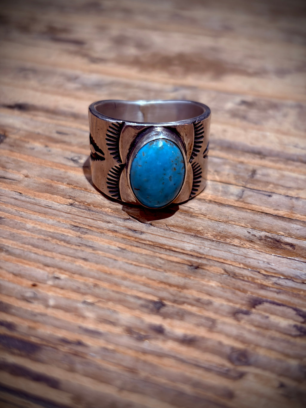 925 Silver Turquoise Sun Rays Ring