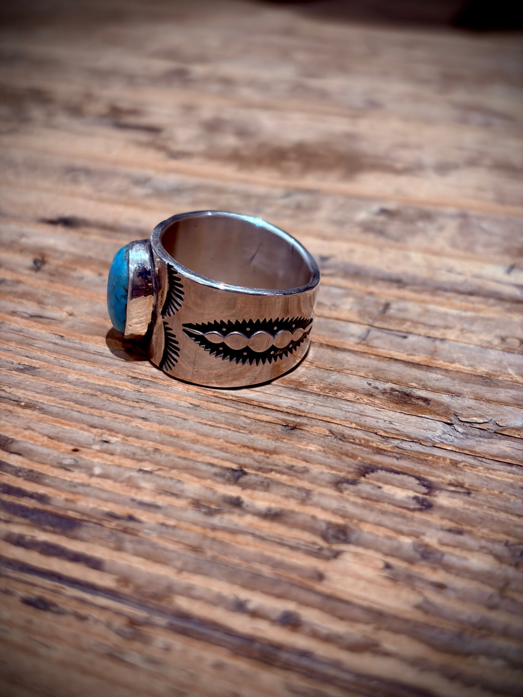 925 Silver Turquoise Sun Rays Ring