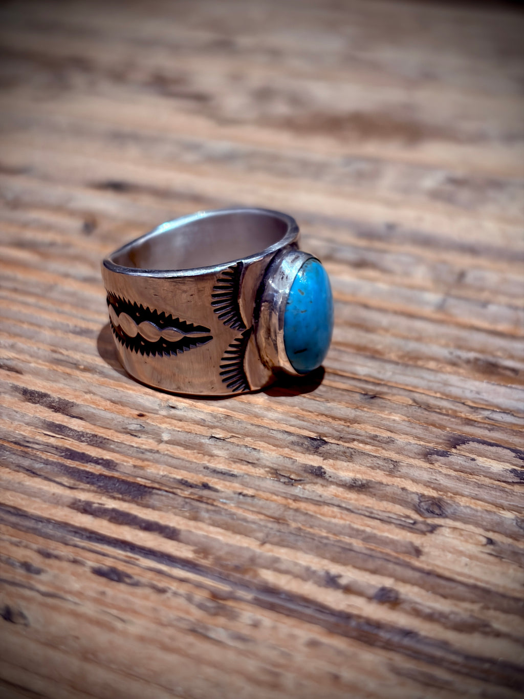925 Silver Turquoise Sun Rays Ring