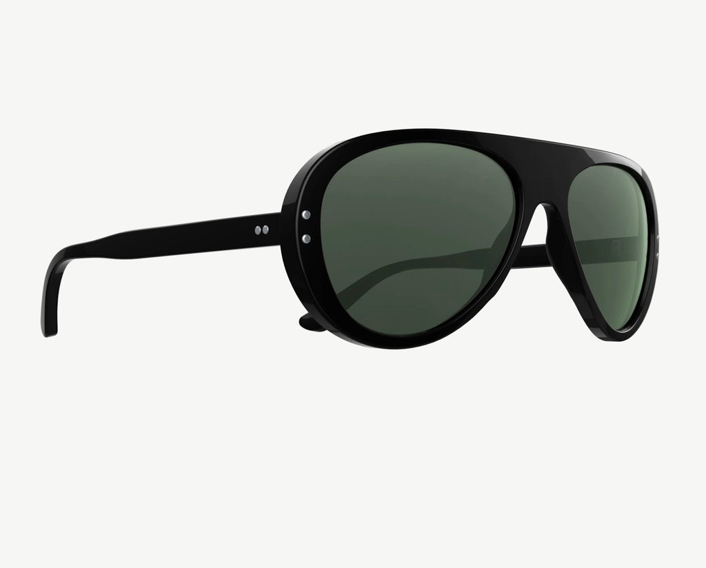 Moto Aviators Sunglasses Black-Green