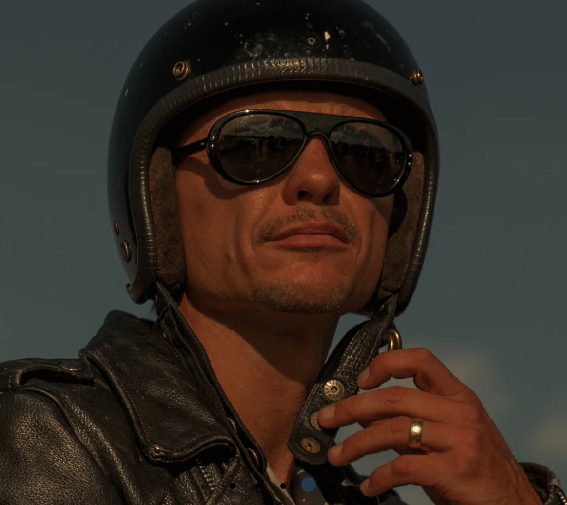 Moto Aviators Sunglasses Black-Green