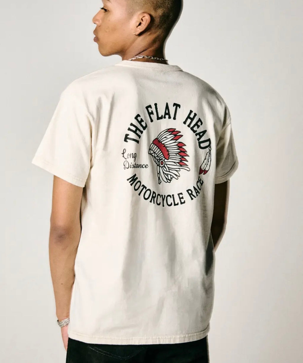 Loopwheeled Heavyweight 9,7oz Motorcycle Race Off White
