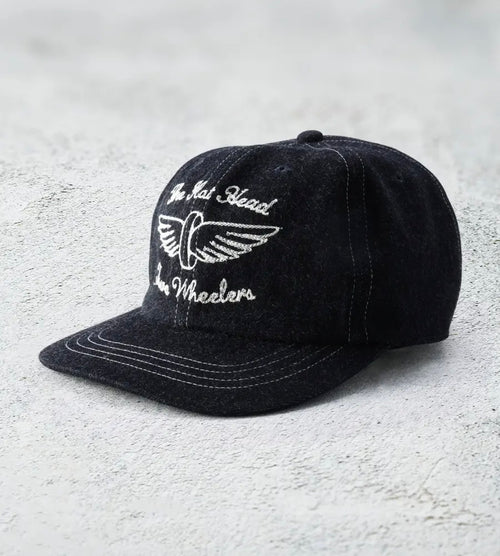 The Flat Head 12oz Denim Tracker Cap Navy