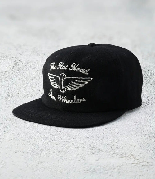 The Flat Head 12oz Denim Tracker Cap Black