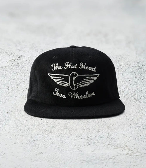 The Flat Head 12oz Denim Tracker Cap Black, view 2