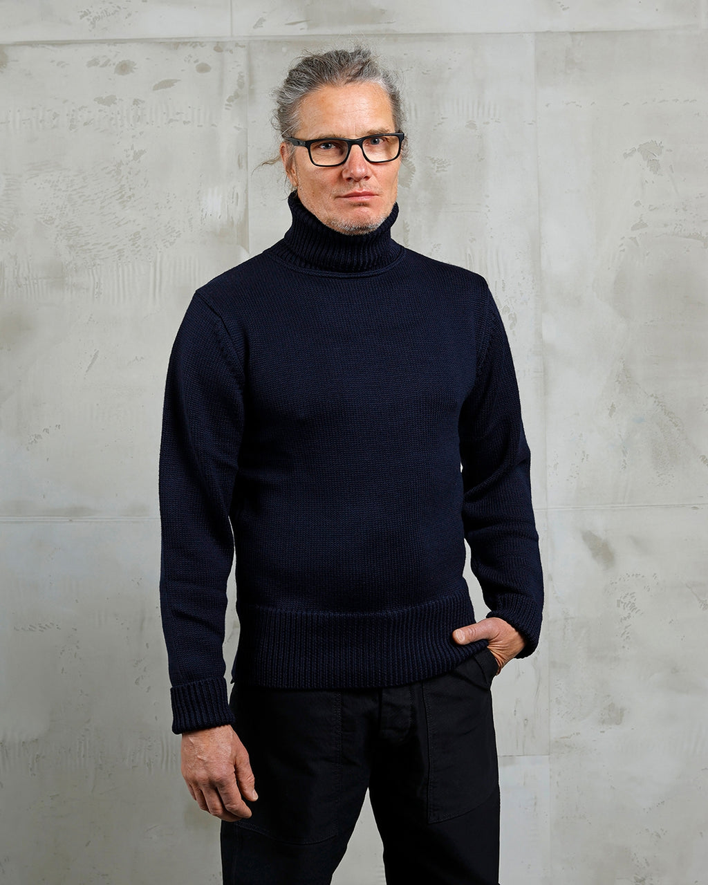 1923 Turtle Neck Knitwear Navy