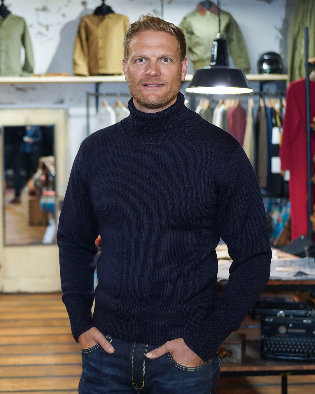 1923 Turtle Neck Knitwear Navy