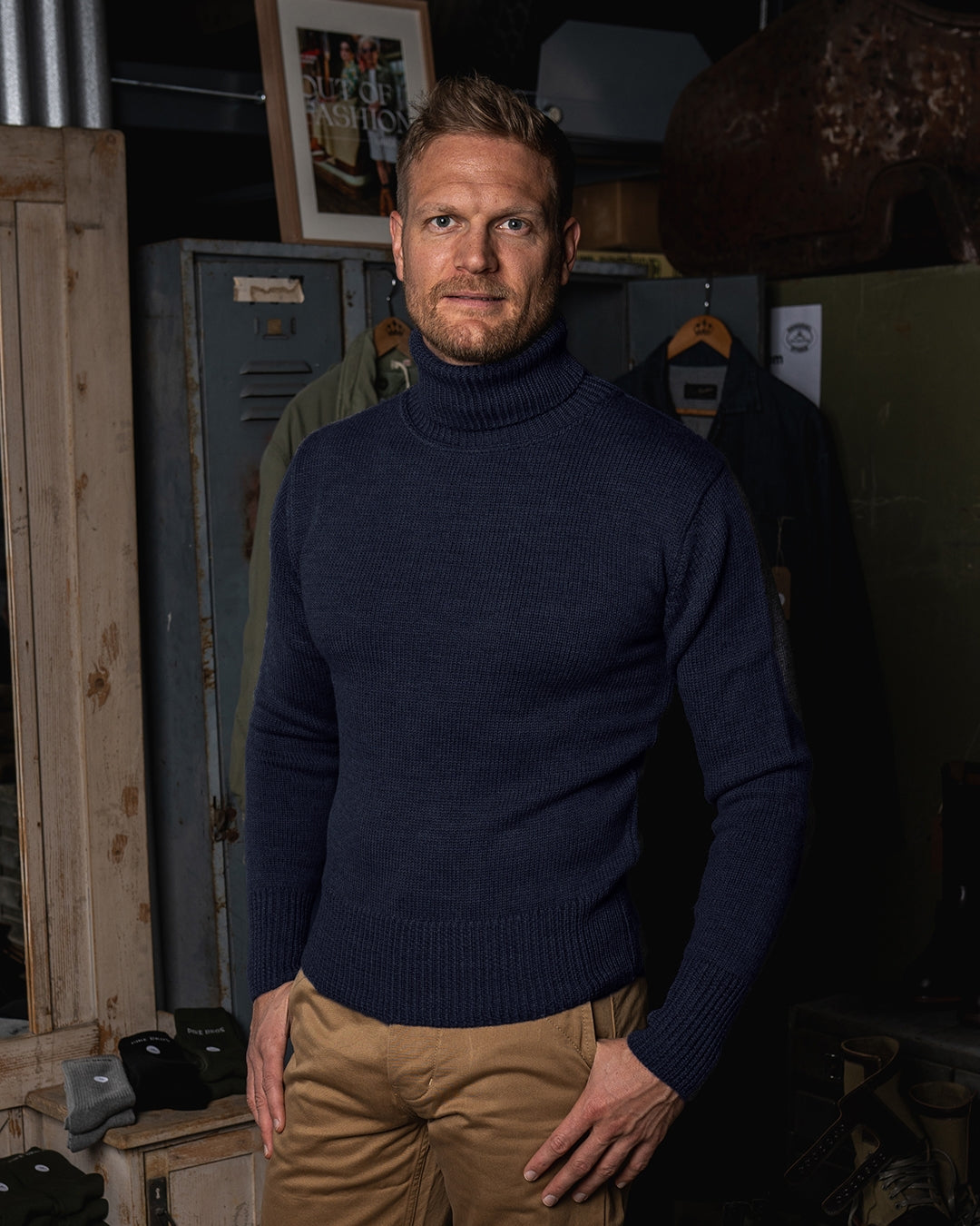 1923 Turtle Neck Knitwear Navy