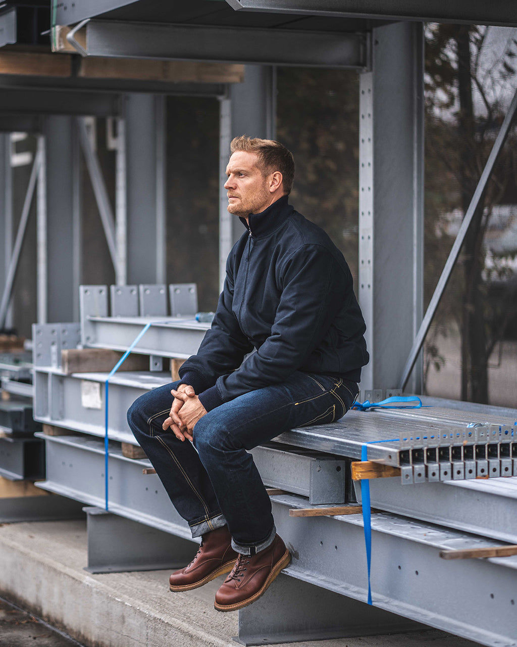 1942 Deck Zip Jacket Navy