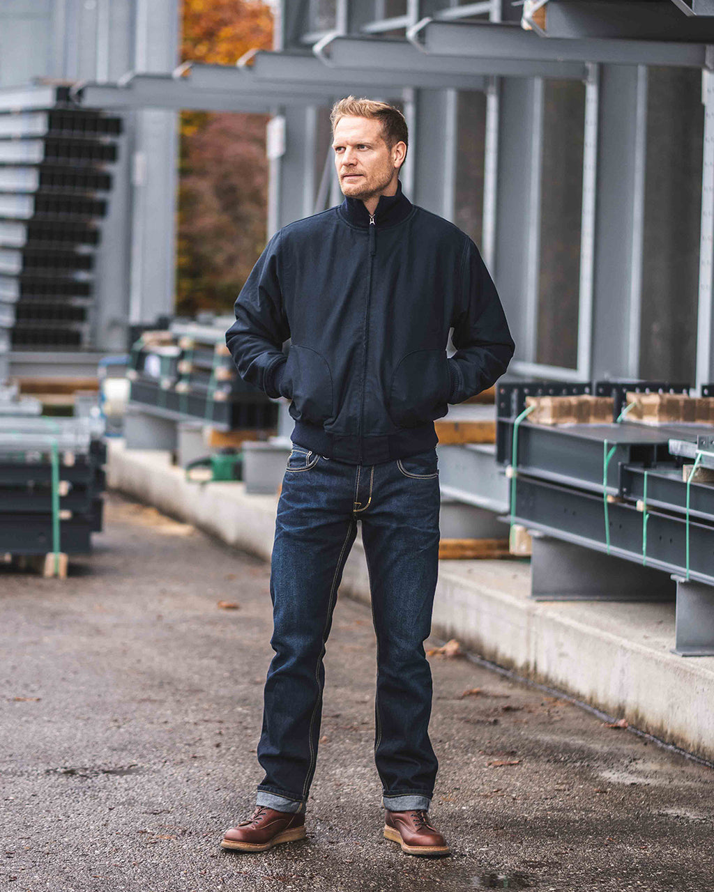 1942 Deck Zip Jacket Navy