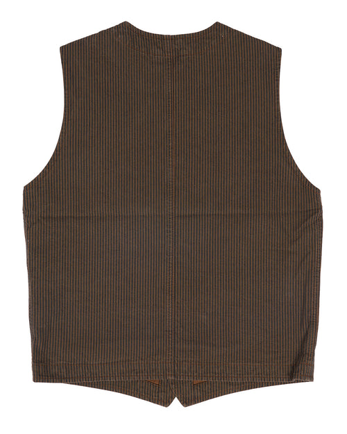 1937 Roamer Vest Hickory Stripe Brown