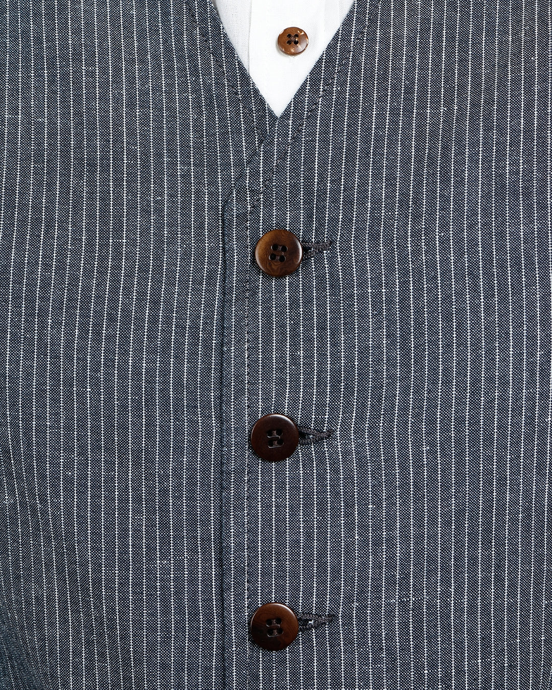 1905 Hauler Vest Grey Striped Linen