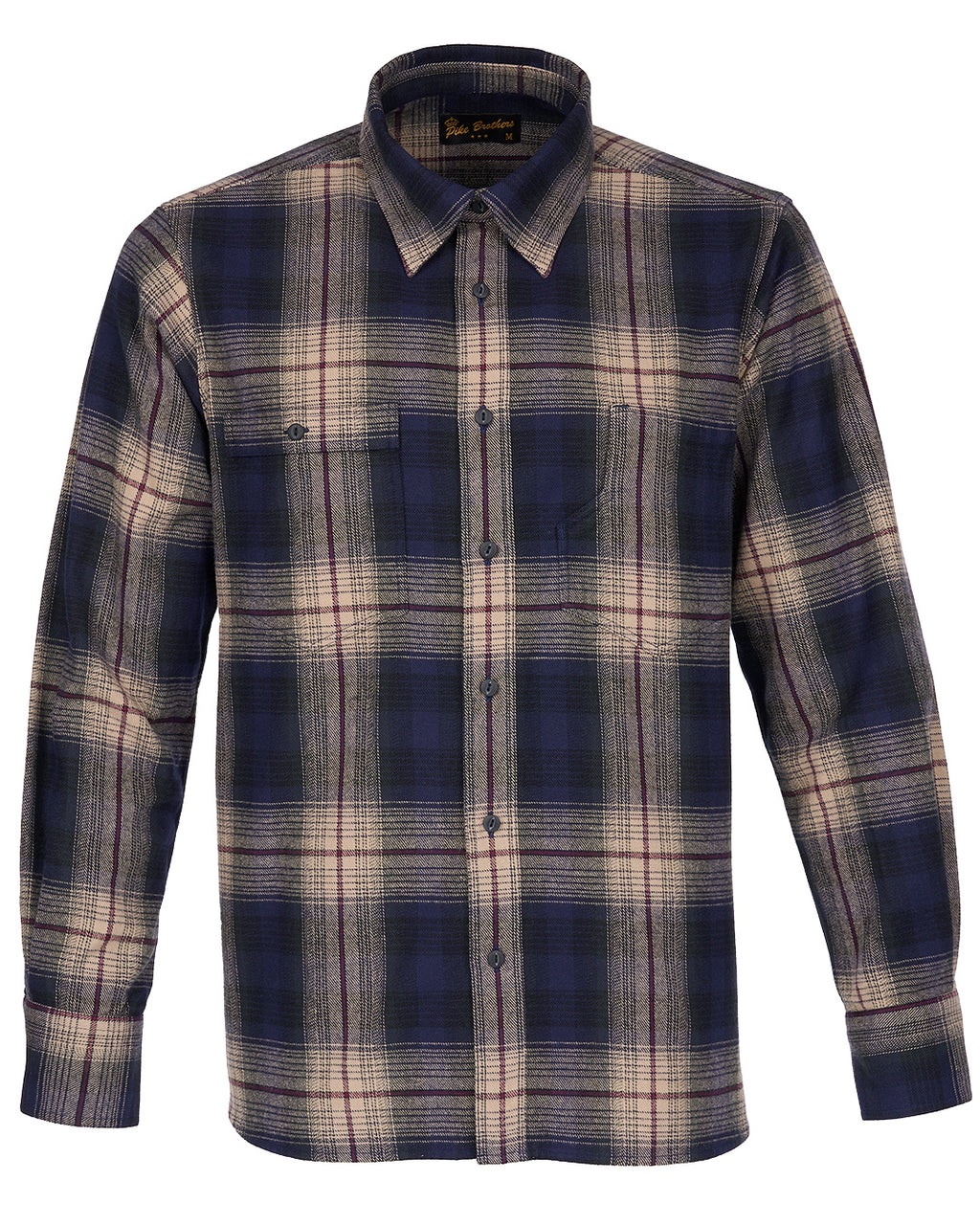1937 Roamer Checkered Shirt Blue Beige