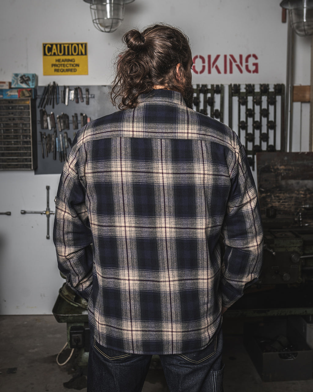 1937 Roamer Checkered Shirt Blue Beige