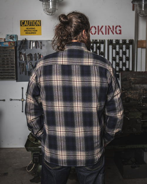 1937 Roamer Checkered Shirt Blue Beige