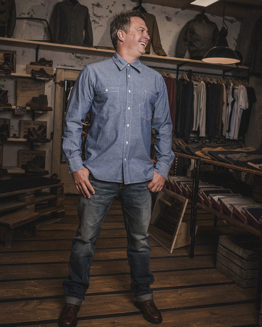 1937 Roamer Shirt Chambrey Blue