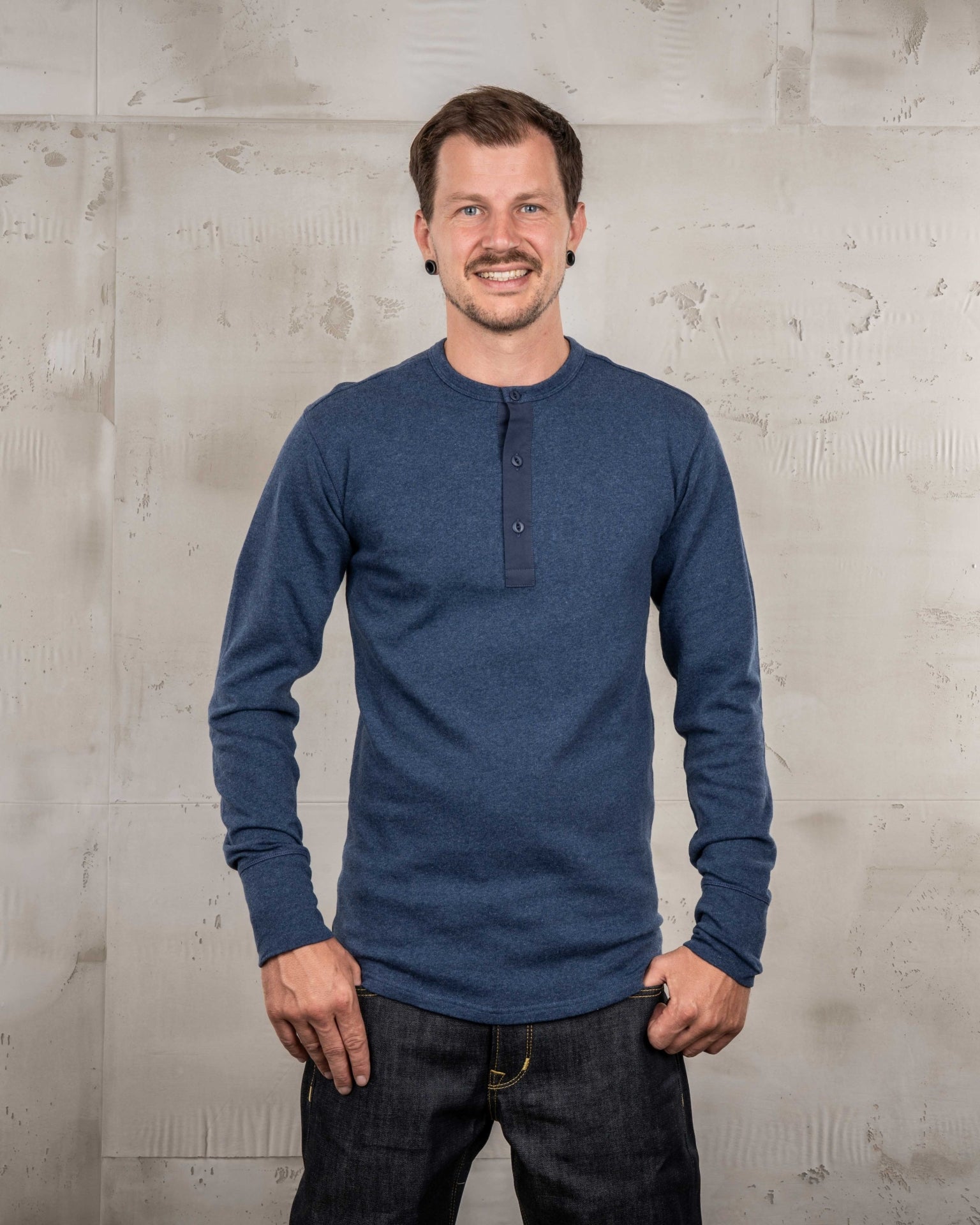 1954 Utility Long sleeve T-Shirt Indigo Melange