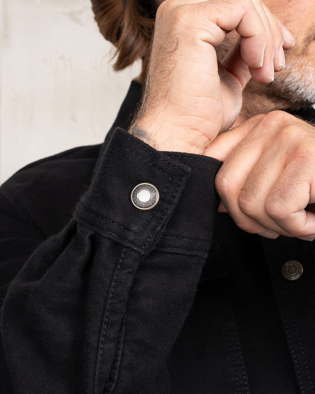 1943 CPO Moleskin Sulphur Shirt Black