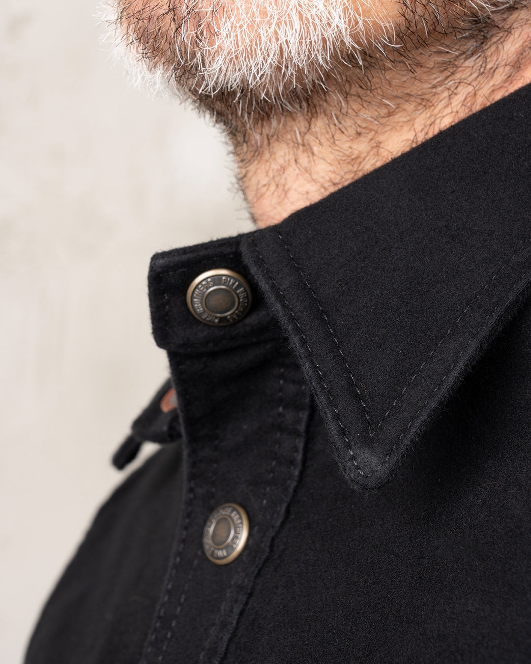 1943 CPO Moleskin Sulphur Shirt Black