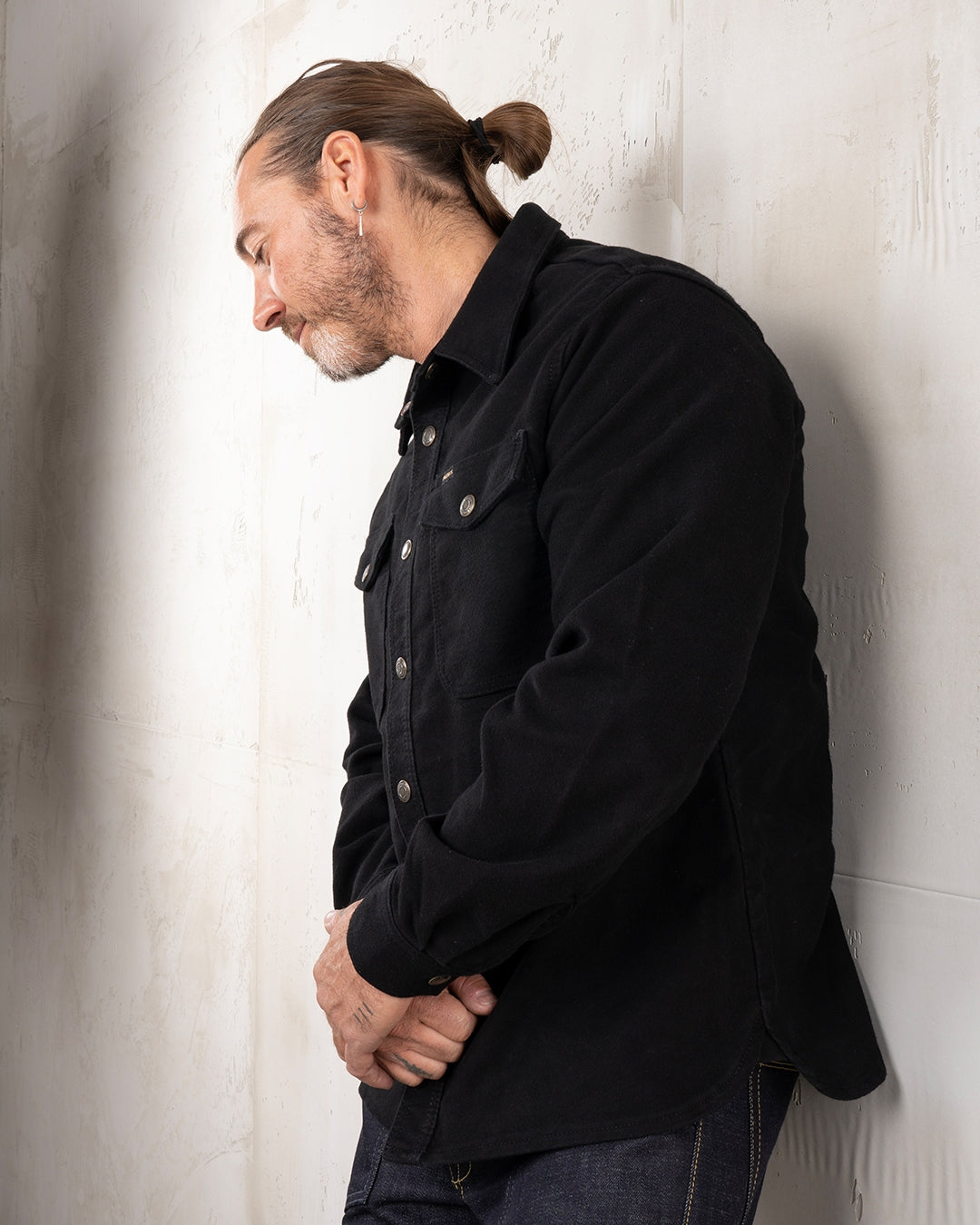 1943 CPO Moleskin Sulphur Shirt Black