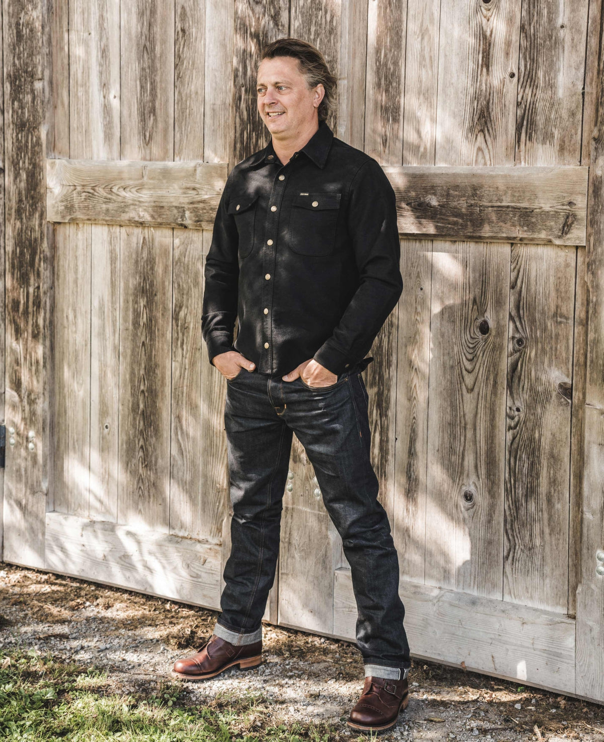 1943 CPO Moleskin Sulphur Shirt Black